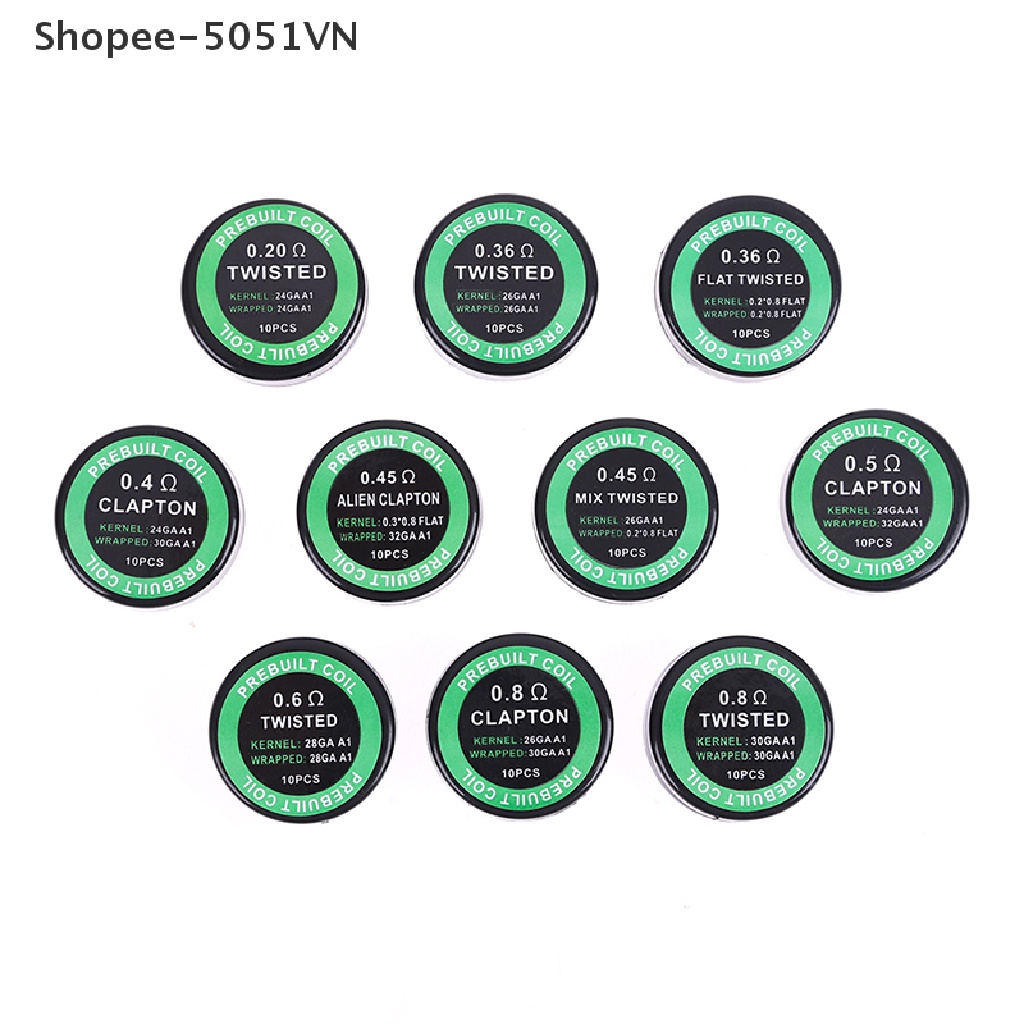 [Tốt] 10 cái / hộp A1 xoắn hợp nhất Hive clapton dây bọc sẵn cuộn dây ...