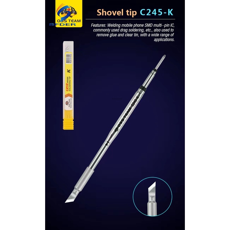 OSS C245 I IS K SK Đầu Hàn Đầu Sắt Hộp Mực Tương Thích Cho Trạm Hàn T245 Công Cụ Sửa Chữa Điện Thoại