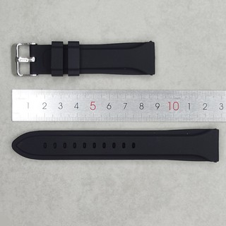 Dây Đeo Đồng Hồ Bằng Silicon Mềm Màu Đen 20mm 22mm 24mm Chống Thấm Nước Thông Dụng Cho Nam Và Nữ