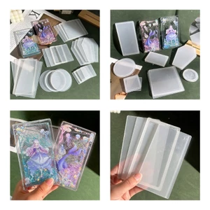 BTF 4 Miếng Acrylic Quicksand Tấm cát lún Đĩa rỗng DIY Lắc Đĩa rỗng Chất liệu acrylic cho cát lún DIY