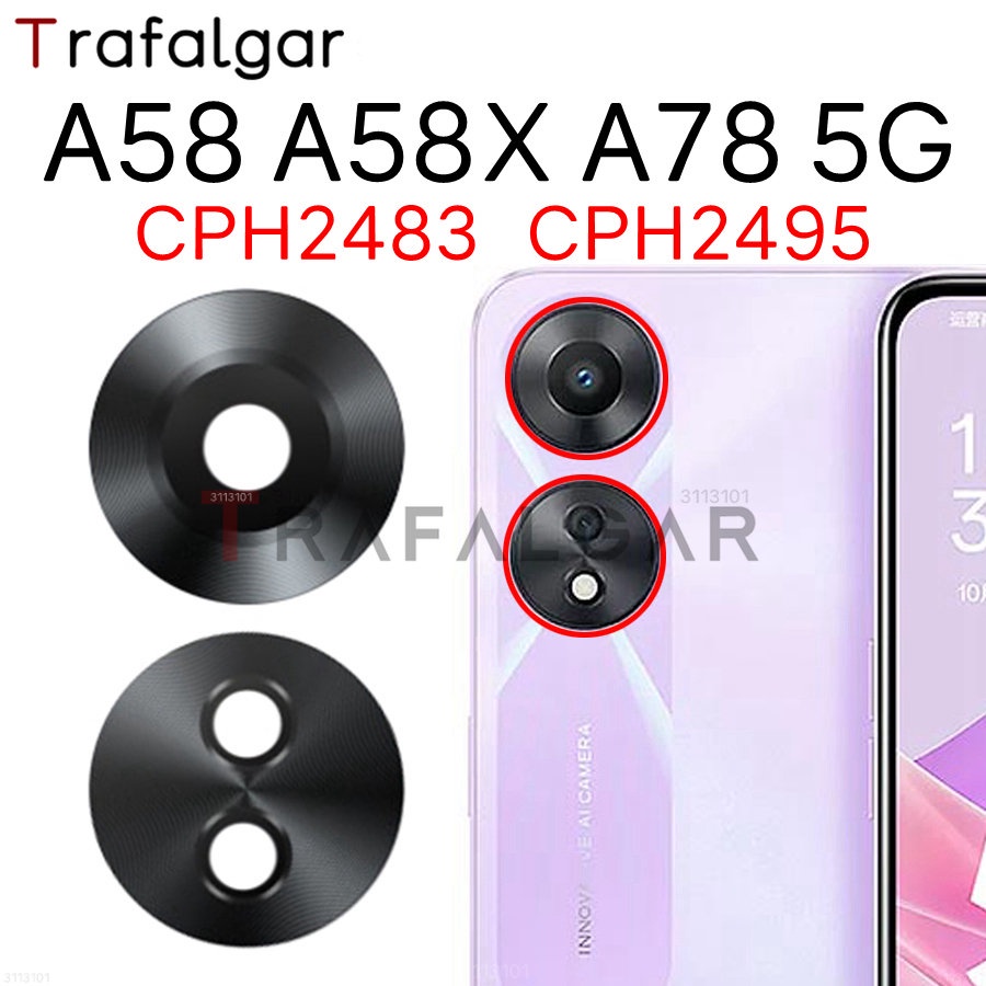 Ống kính kính máy ảnh phía sau cho OPPO A58 A58X A78 5G Thay thế bằng ...