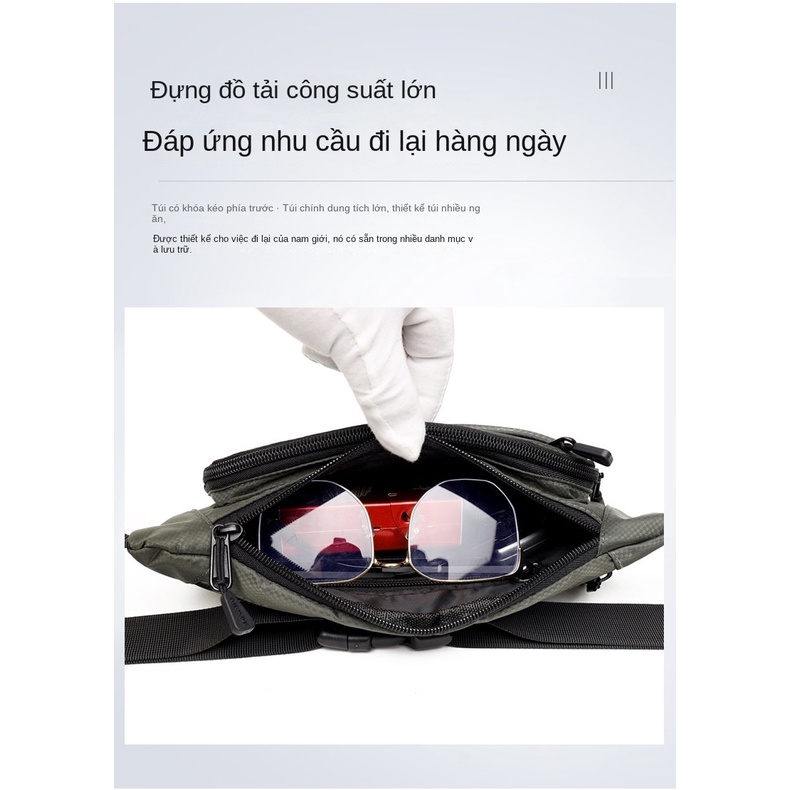 Túi bao tử đeo chéo nam nữ vải dù chống thấm nước BEE GEE DCN9252B ...