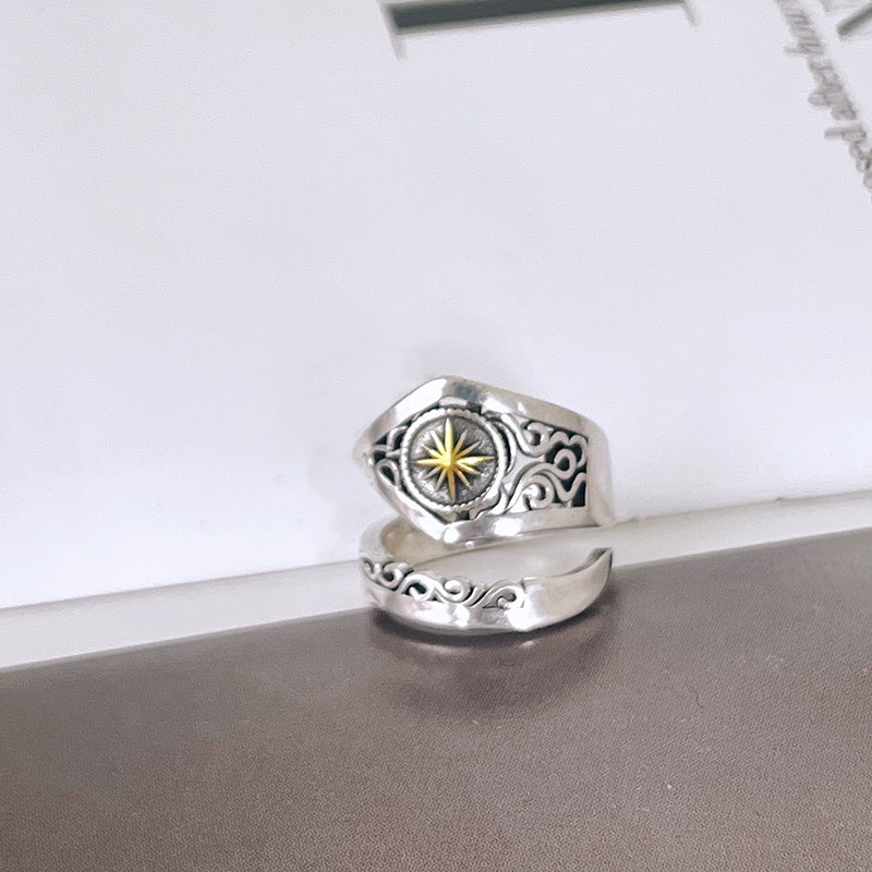 Nhẫn Hở Điều Chỉnh Được Phong Cách Ấn Độ Mỹ Cổ Điển Cho Nam