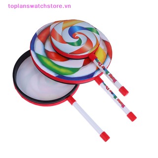 Trống Gõ Hình Kẹo Mút 6Inch 8Inch 10Inch Nhiều Màu Sắc Dùng Dạy Nhạc Cho Trẻ Sơ Sinh