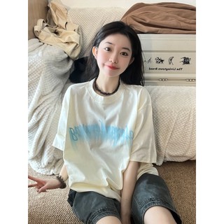 Áo thun HIIXIIVI 100% cotton tay ngắn dáng rộng in họa tiết màu sắc độc đáo phong cách Hàn Quốc thời trang