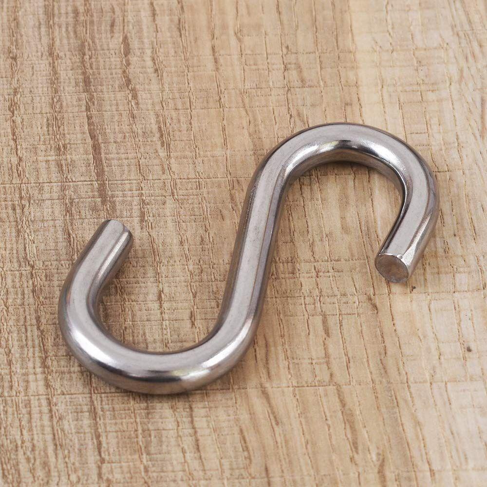[Vận chuyển nhanh] 2 móc S hạng nặng, sức chịu lực: 300 (kg) 70mm / 2,75in 2,75in Võng Swing S Móc, Móc hình chữ S mạ kẽm chống gỉ Bảo quản trần xưởng