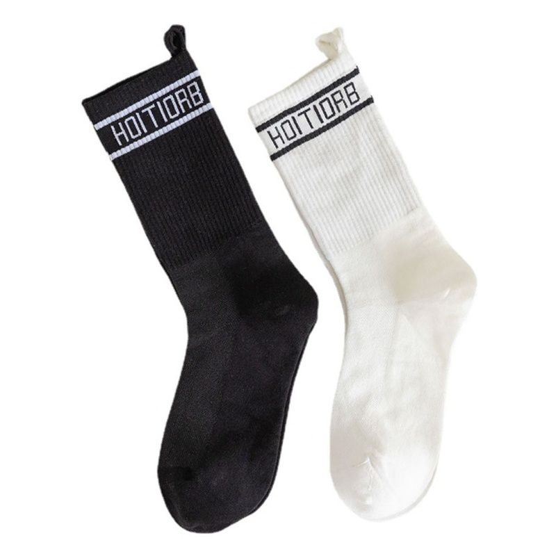 Woke Cotton Legwears Hút Mồ Hôi Trong Ống Tất Dây Đeo Chữ Thập Buộc Giữa Bê Tất