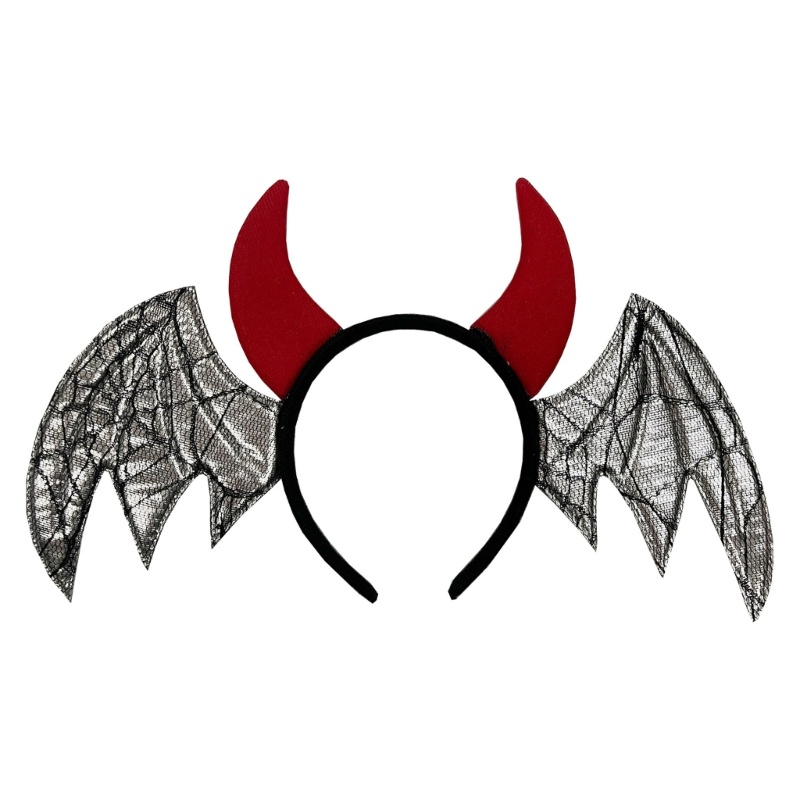 Dasbsug Người Lớn Thanh Thiếu Niên Đầu Dơi Cánh Quỷ Sừng Hình Tóc Vòng Halloween Đảng Mũ Người Phụ Nữ Cô Gái Trang Phục Hóa Trang H