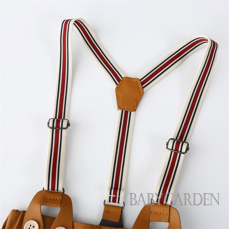 // -0-24 Tháng bé trai 3 chiếc trang phục quý ông dài tay áo nơ + quần lửng + bộ mũ