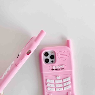 Ốp Điện Thoại Silicon Cao Su Mềm Hình Búp Bê Barbie Màu Hồng Cho IPhone 14 13 12 Pro MAX 11 X XS MAX 6s 7 8 Plus SE2020