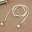 Braided Waist Rope Summer Female Belt White Pearl Decors Colorful Knot Thin Belt