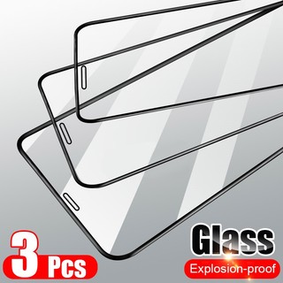 3 Chiếc Full Cover Kính Trên Dành Cho iPhone 11 Pro 7 XR X XS Max Kính Cường Lực Bảo Vệ Màn Hình Cho iPhone 7 6 6s 8 Plus SE 2020 11 Kính