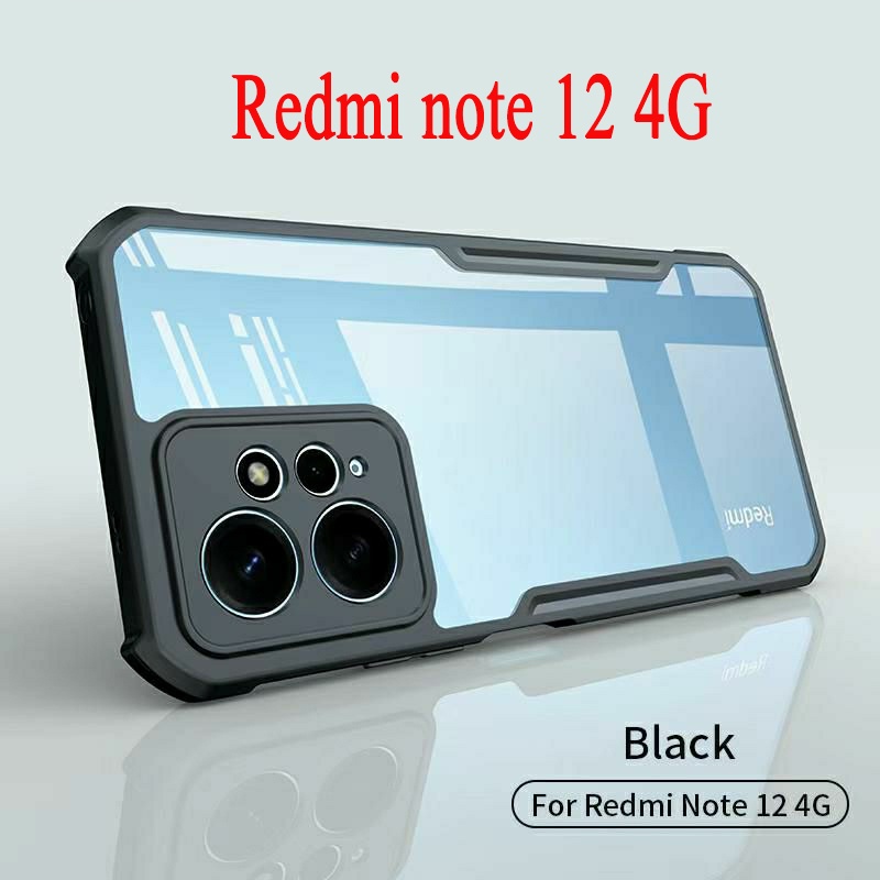 Ốp điện thoại di động chống rơi 3in1 Redmi note 12 4G + Redmi note 12 5G 12 pro kính cường lực phim + phim ống kính