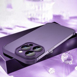 Không Khung Không Ốp Lưng Góc Miếng Lót TPU Ốp Lưng Cho iPhone 15 ProMax 15 14 Plus 13 12 Pro Max Với Kính Cường Lực Bảo Vệ Ống Kính T05