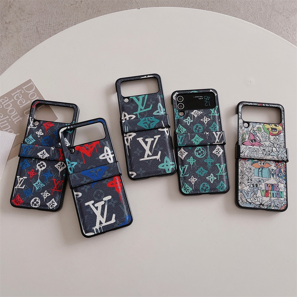 Ốp Điện Thoại Họa Tiết Graffiti Sang Trọng Cho Samsung Galaxy Z Flip 7 7FE 6 5 4 3 Phong Cách Xu Hướng Vỏ Chống Sốc Cho Z Flip7 Thiết Kế Độc Đáo Bao Gồm Tất Cả Ốp Lưng ShookProof