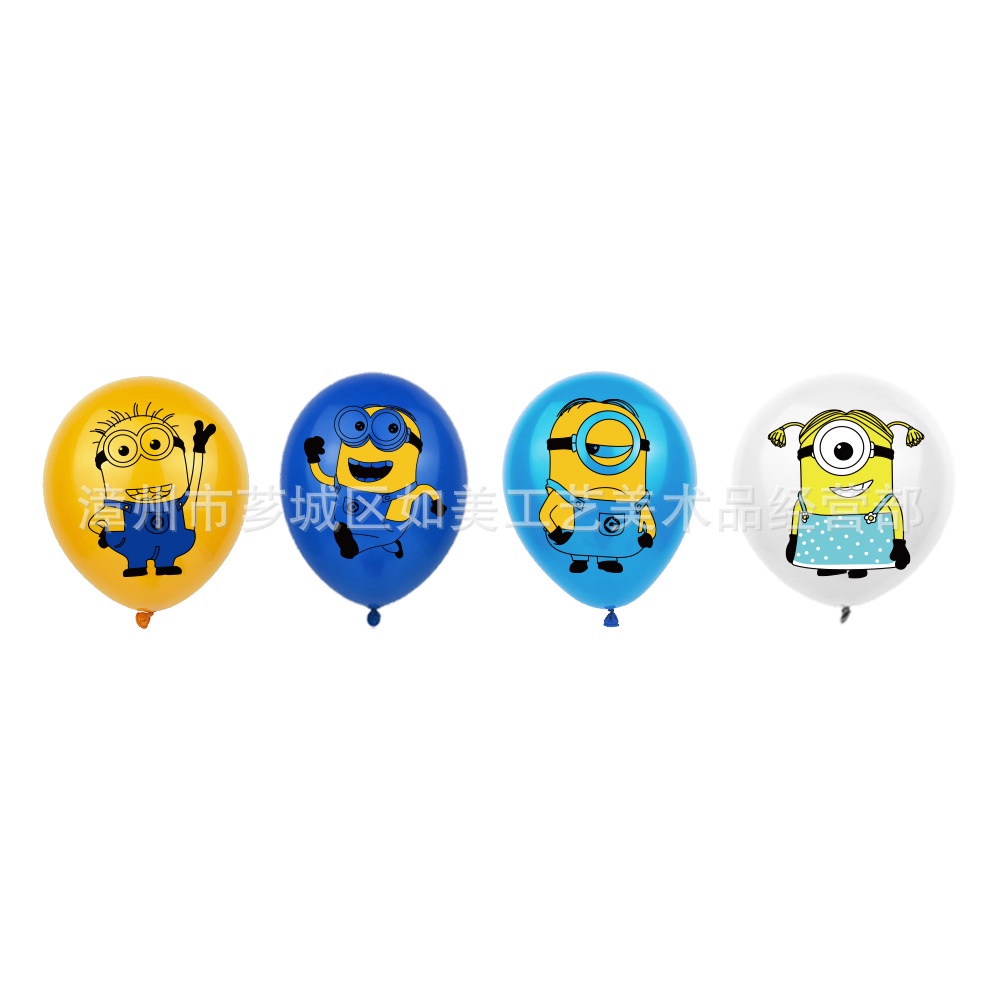 ST2 Despicable Me Minions Chủ Đề Trẻ Em Sinh Nhật Trang Trí Biểu Ngữ Bánh topper Bóng Bộ Cung Cấp TS2