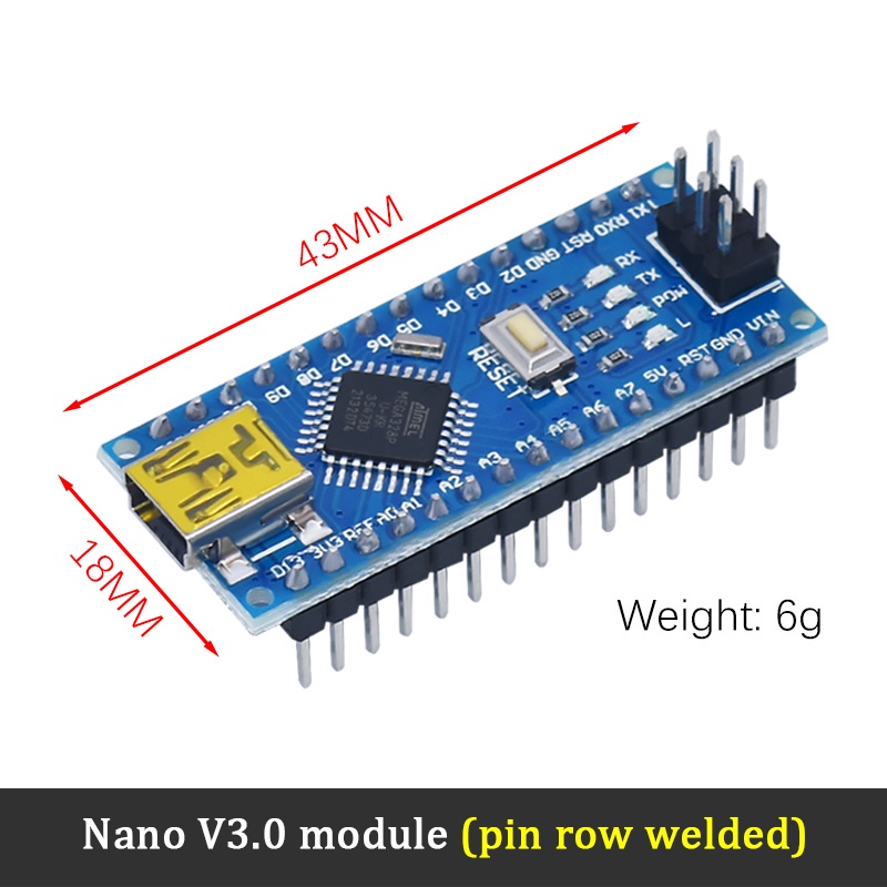 Bảng Mạch Atmega328 MINI Type-C Nano 3.0 USB V3.0 ATmega328P CH340G 5V ...