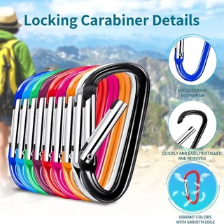 Mini alluminum alloy carabiner keychain / chai nước sử dụng hàng ngày khóa kim loại / phụ kiện leo núi cắm trại ngoài trời