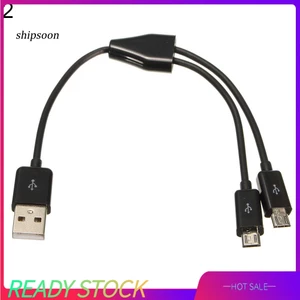 Dây Cáp Sạc Truyền Dữ Liệu Đầu USB 2.0 Male Sang Micro USB 2.0 Male 1 Sang 2 Y