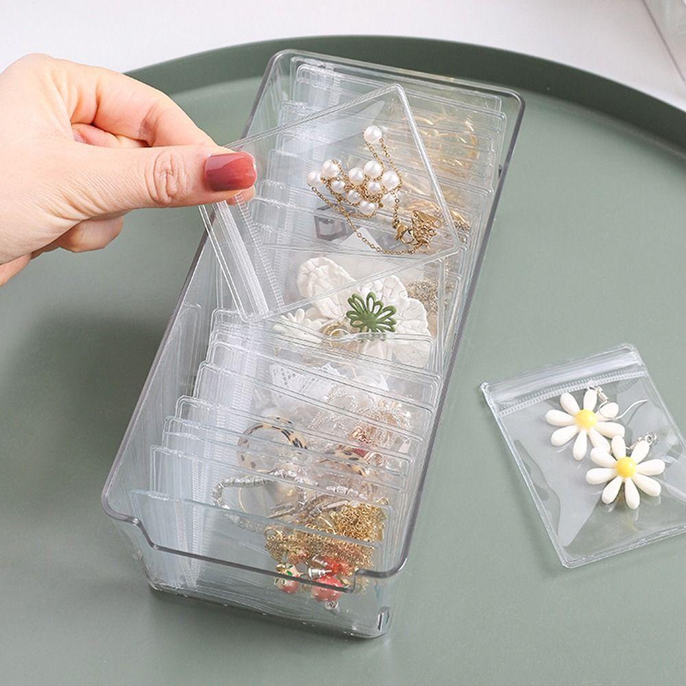 MARGREDY Túi khóa kéo PVC tự niêm phong, túi lưu trữ đa năng có thể đóng lại