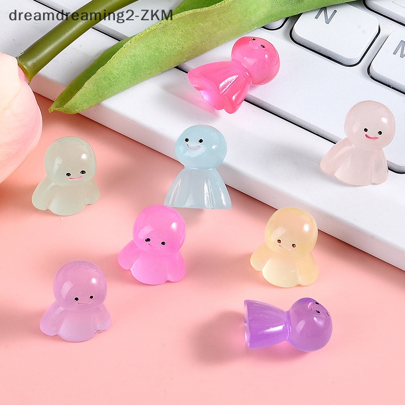 [Dreaming] Set 10 Búp Bê Resin Dạ Quang Phát Sáng Trong Bóng Tối Trang Trí Vườn DIY [zkm]