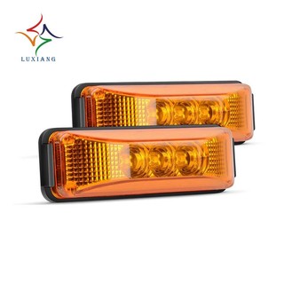 Set 2 Đèn Xi Nhan 3 Bóng Led 3.9 Inch Gắn Hông Xe Tải / Tàu Thuyền