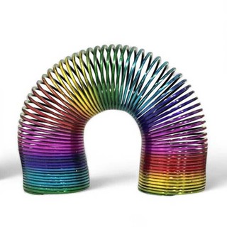 Colorful Circle Spring Plastic Kids Mini Rainbow Magic Spring Toys Coil Spring Toy Kids Educational Shapes Spring Toys
