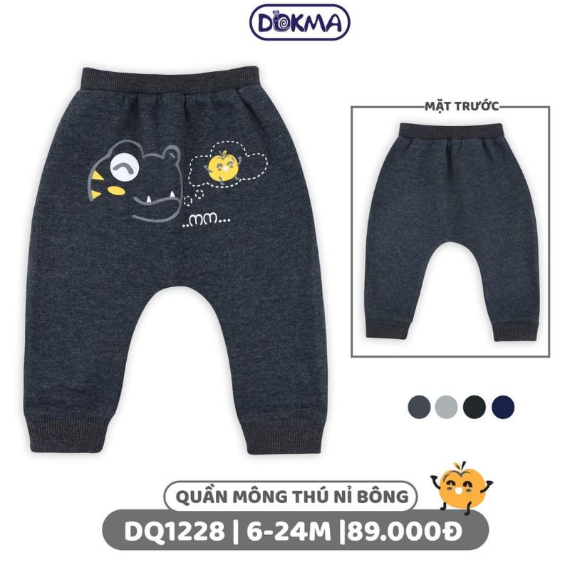 (7-12kg) Quần Nỉ Mông Thú In Hình Động Vật Cho Bé Trai Dokma DQ1228 DQ1650