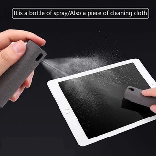 2in1 microfiber screen cleaner chai xịt điện thoại di động máy tính bảng máy tính tv màn hình làm sạch màn hình khăn lau không có cồn