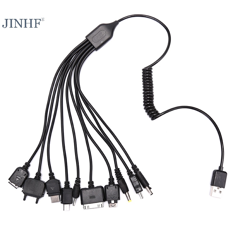 Cáp sạc USB JINHF 10 trong 1 đa năng thông dụng cho điện thoại di động