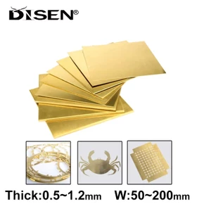 1 Chiếc Độ Dày 1 / 1.2 / 1.5 / 2 / 2.5 / 3 / 4 / 5 Mm Đồng Tấm Kích Thước Tùy Chỉnh Khung Mô Hình Khuôn DIY Xây Dựng Đồng Thau PadBrass Tấm