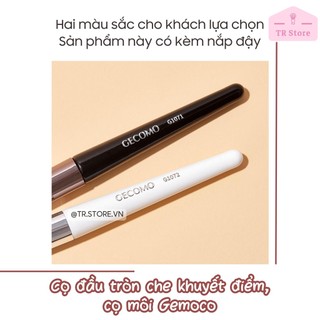 Cọ Gecomo cao cấp đầu tròn có nắp hai màu dùng che khuyết điểm, trang điểm môi