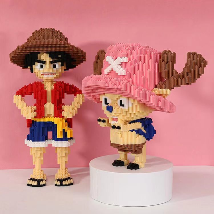 Khối Xây Dựng Đồ Chơi Lắp Ráp Luffy 32cm Nhân Vật Hoạt Hình Lớn Gửi Đồ Chơi Giáo Dục Lắp Ráp Mô Hình Búa
