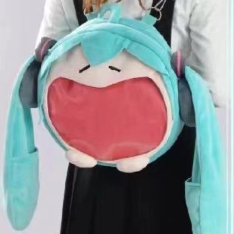 Ba Lô Đeo Vai Hình Hatsune Miku Nhồi Bông Cỡ Lớn Đa Năng Thời Trang Cho Nữ GT2