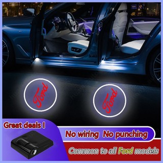 2 cái / bộ đèn cửa ô tô ford đèn chào mừng không dây fiesta ranger t6 t7 t8 t9 focus territory everest ecosport ka focus fusion raptor escape led light cartoon hd 3d projector