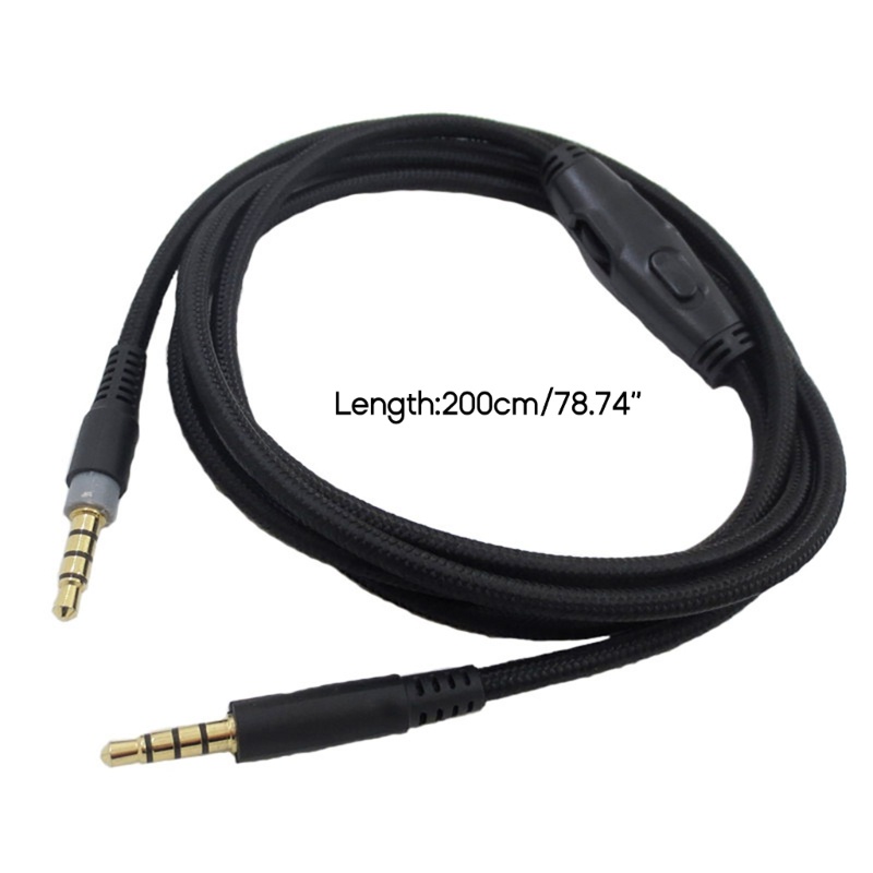 [3C] Cáp nối dài cáp bện cho cáp tai nghe đám mây HyperX với điều khiển âm lượng tắt tiếng Dây cáp Aux di động