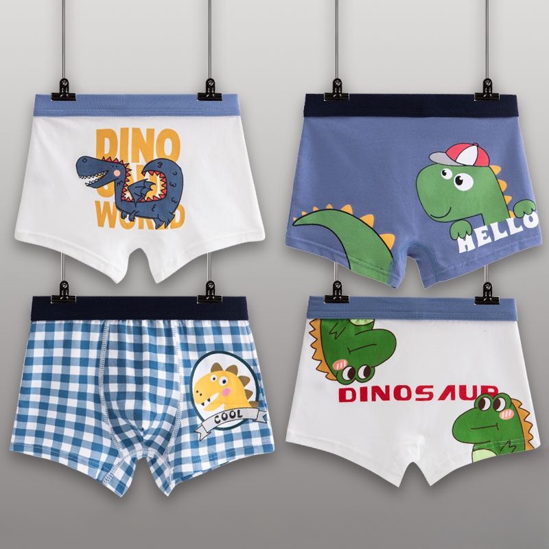 Bộ 4 Quần Lót Cotton Thoáng Khí In Hình Pokemon Cho Bé Trai Mới
