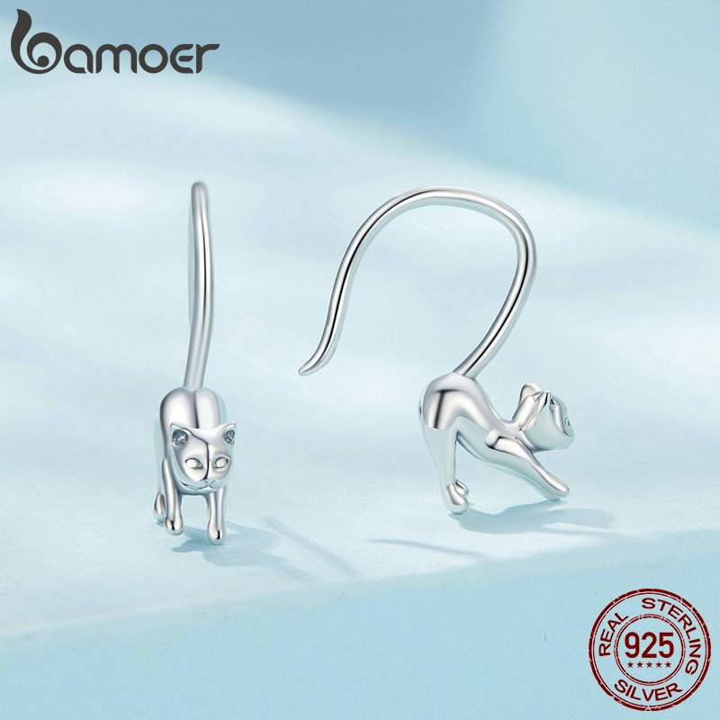 Bamoer Bông Tai bạc 925 Hình Động Vật Cho Nữ