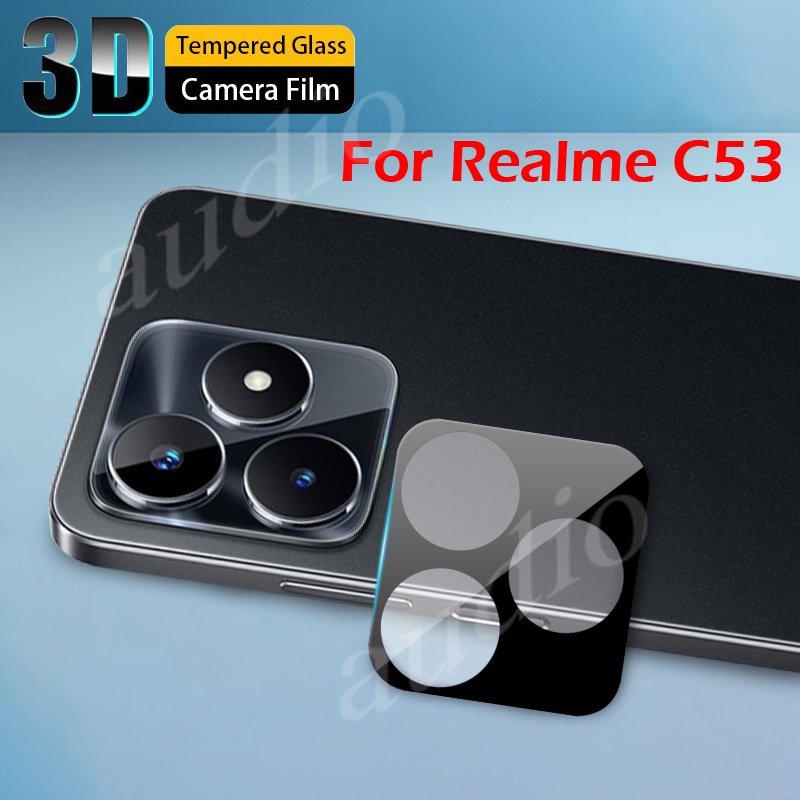 1-3 Chiếc 3D Cong Kính Cường Lực Camera Phim Cho Realme c63 C53 NFC 4G 2024 Vỏ Ống Kính Bảo Vệ Màn Hình Cho Realme c63 C55 C33 C30 C31 C35 RealmeC63 4G Ống Kính Kính Kính Cường Lực Full Cover