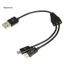 Dây Cáp Sạc Truyền Dữ Liệu Đầu USB 2.0 Male Sang Micro USB 2.0 Male 1 Sang 2 Y