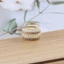 FUJIOU Bông Tai Hàn Quốc Cho Nữ Kim Loại Trang Sức Thời Trang Không Xuyên Nữ Zircon Vòng Đeo Tai