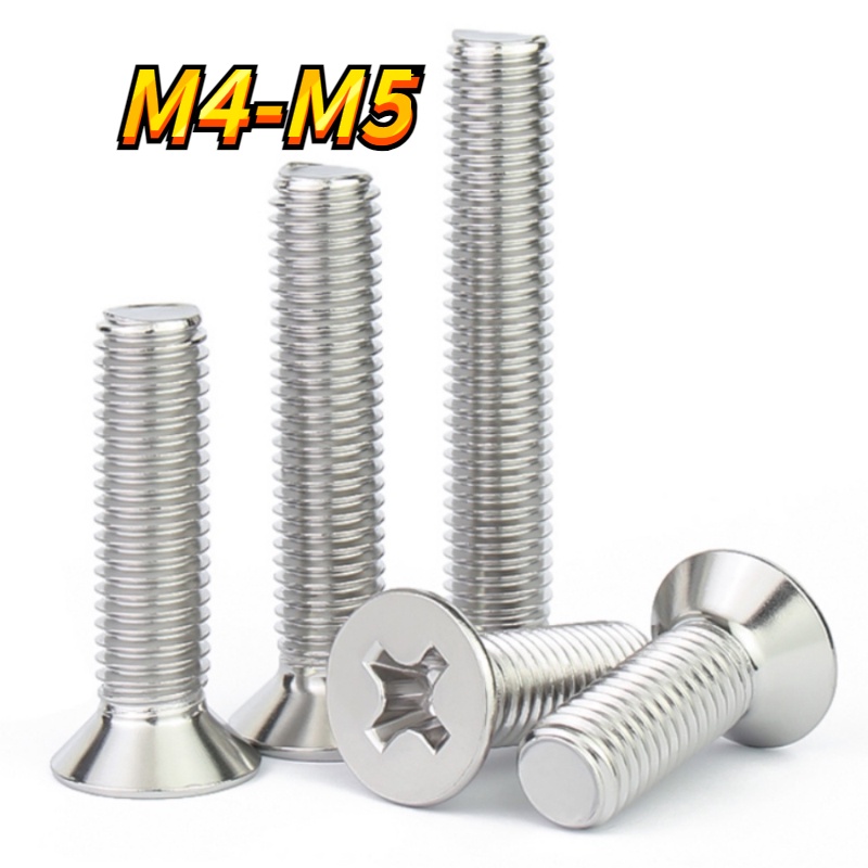 Vít Đầu Dẹt Bằng Inox 304 M4 / M5 Chuyên Dụng | Shopee Việt Nam