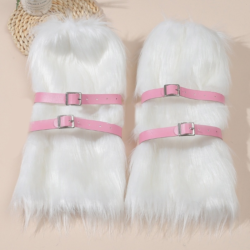 Dasbsug Lông Thú Giả Lông Thú Giữ Ấm Chân Lông Giày Cao Gót Boot Còng Bao Carnivals Boot Cover