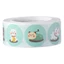 Nhãn dán nhãn TUYỆT VỜI, Cuộn nhãn dán tự dính 1 Inch, Thẻ phong bì nhãn tròn mèo Mini dễ thương