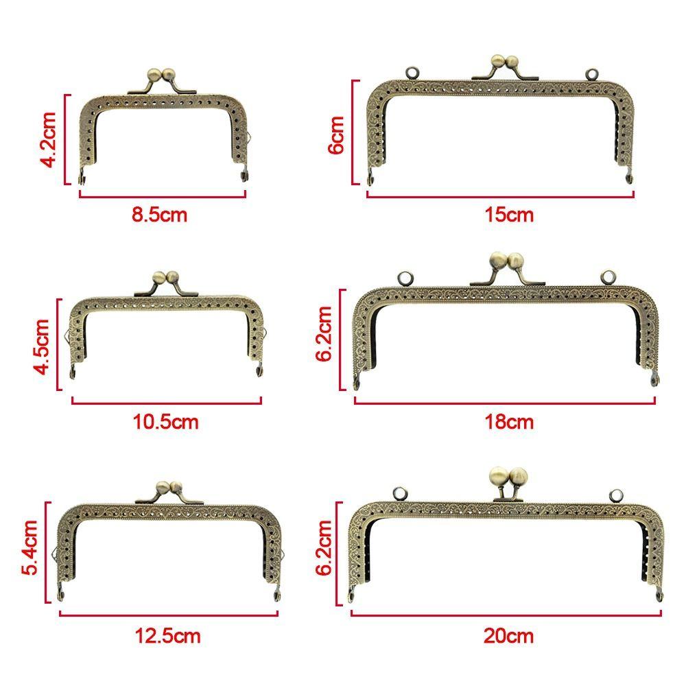 CPINCP Ví Khóa Khung, Kim Loại Vintage Ví Khung Kiss Clasp, Túi Mini Phần Cứng Ví Khung DIY Craft