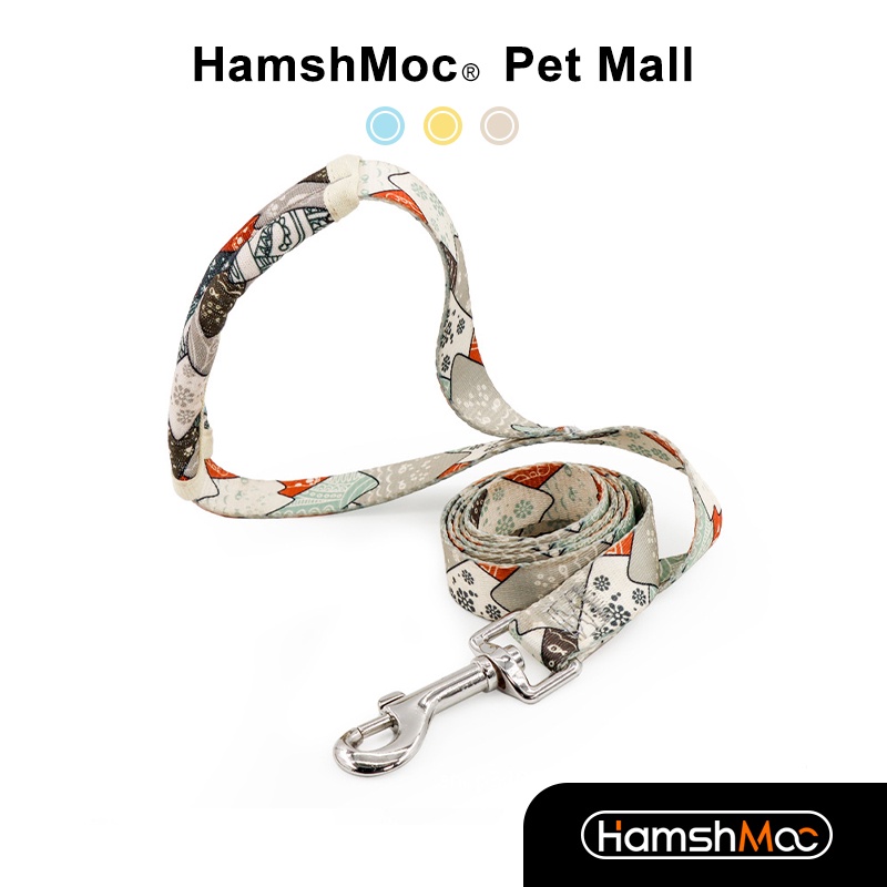HamshMoc Dây xích chó hạng nặng Dây xích chó Nylon có móc chắc chắn Đệm mềm Tay cầm thoải mái Dây xích thú cưng cho chó nhỏ vừa lớn