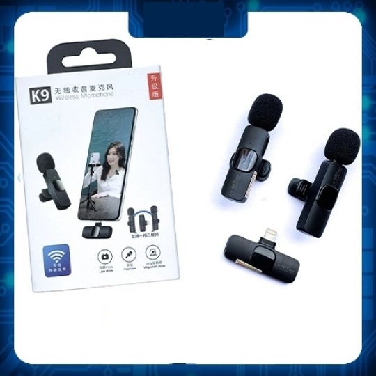MICRO, MIC THU ÂM K9 PRO (2 MIC) CHO ĐIỆN THOẠI LÀM YOUTUBER, VLOG ...