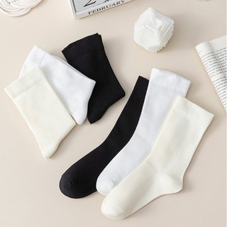 Vipdeal1 Đôi Vớ cotton Lụa Lạnh Màu Trơn Thời Trang Xuân Hè Phong Cách Nhật Bản Dành Cho Nữ