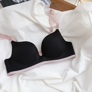 Áo Ngực Không Gọng 3 / 4 Cup Mềm Mại Màu Sắc Tương Phản Thời Trang Quyến Rũ Cho Nữ