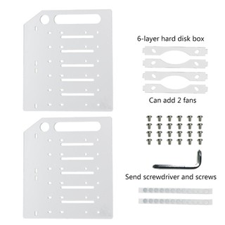Dusur Khay Nhựa acrylic Nhiều Tầng Đựng Ổ Cứng 3 5in hdd ssd diy Có Quạt Tản Nhiệt